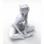 1/24 Resin Model Kit Model Beautiful Girl in the Pilot's Helmet Unpainted
