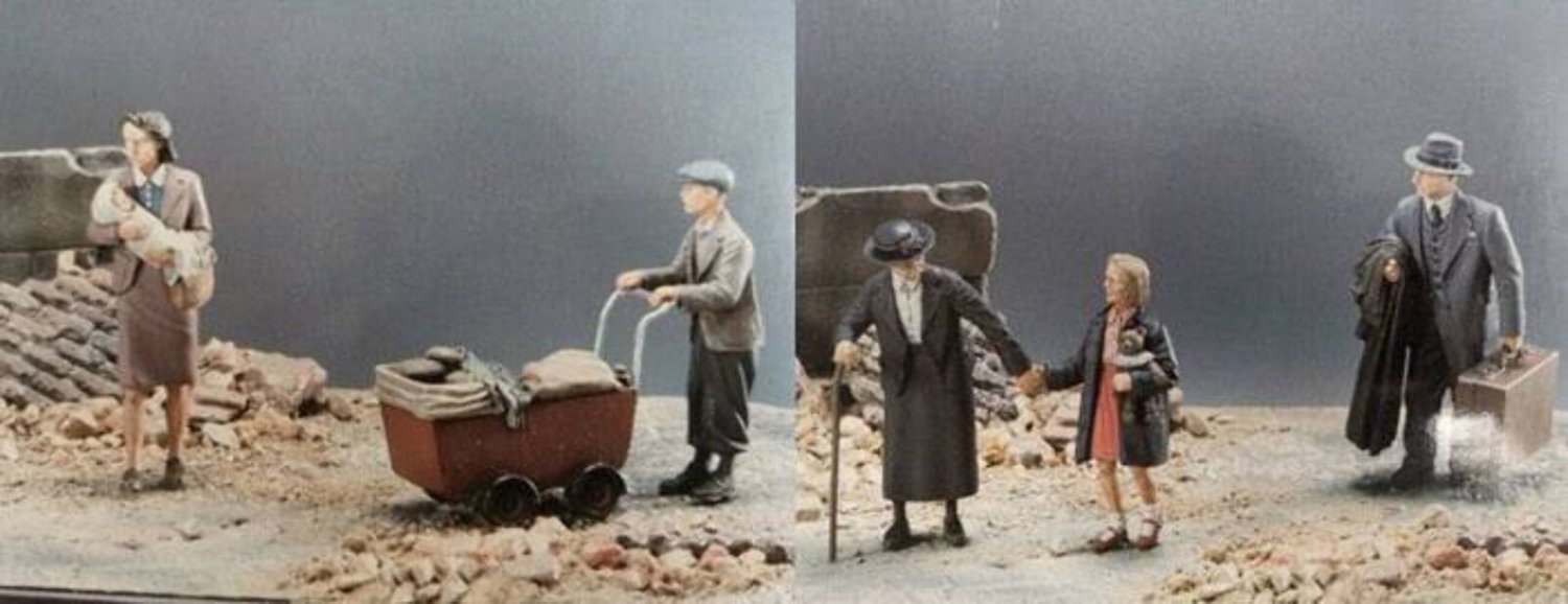 1/35 5pcs Resin Model Kit Civilians of Berlin WW2 Unpainted