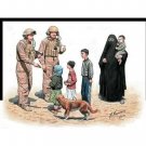 1/35 Resin Model Kit Modern US Army Tank Crew and Arab Locals Unpainted