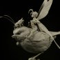 1/32 54mm Resin Model Kit Beautiful Girl Fairy & Sparrow Miniature Unpainted