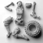 1/32 1/24 Resin Model Kit Modern Asian Beautiful Girl Mechanic Repairing Car Unp