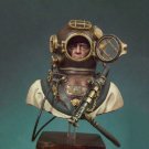 1/10 BUST Resin Model Kit Scuba Diver First Dive Historical Figures Unpainted