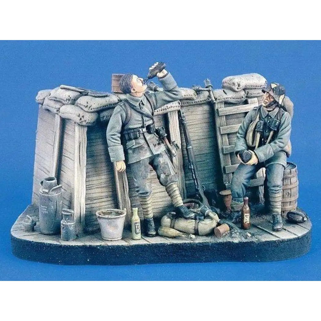 1/35 2pcs Resin Model Kit German Soldiers Infantry WW1 (with base) Unpainted