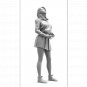 1/24 Resin Model Kit Modern Beautiful Girl Looks at the Sky Unpainted