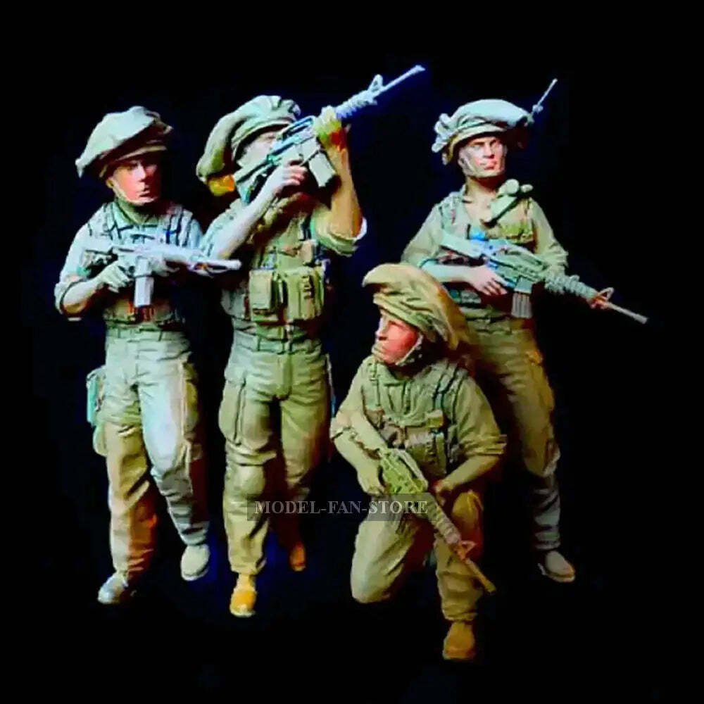 1/35 4pcs Resin Model Kit Modern Soldiers IDF Infantry Unpainted