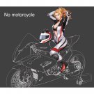 1/9 Resin Model Kit Beautiful Girl Motorcyclist Speed Racer Unpainted