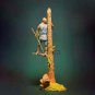 1/24 75mm Resin Model Kit Native American Warrior Stand with Tree Unpainted
