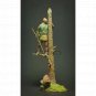 1/24 75mm Resin Model Kit Native American Warrior Stand with Tree Unpainted