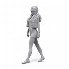 1/24 Resin Model Kit Modern Beautiful Girl Motorcyclist Driver Unpainted
