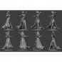 1/24 75mm Resin Model Kit Beautiful Girl Princess Dancing Unpainted