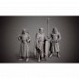 1/24 75mm Resin Model Kit Medieval Knights Warriors Crusaders Unpainted