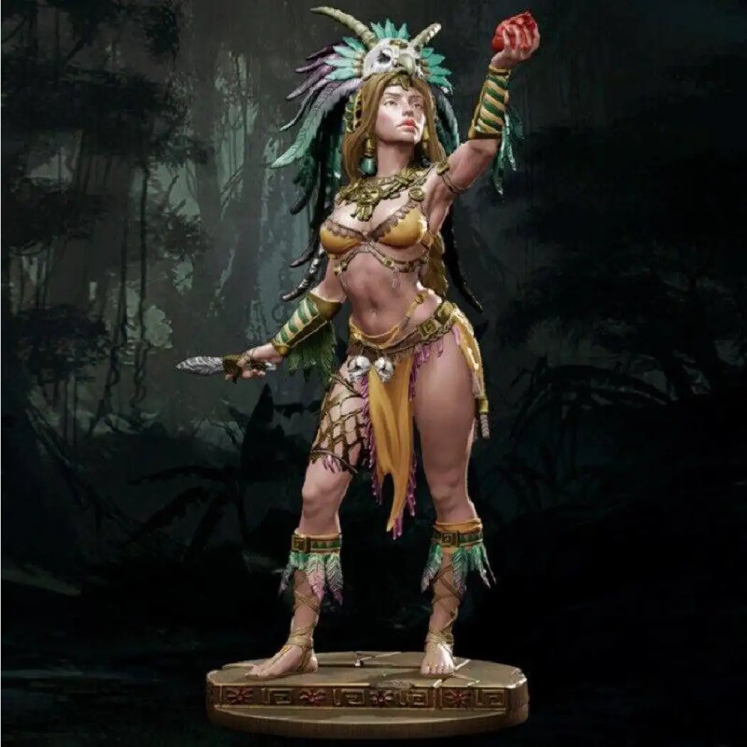1/24 75mm Resin Model Kit Beautiful Girl Inca Amazon A-815 Unpainted