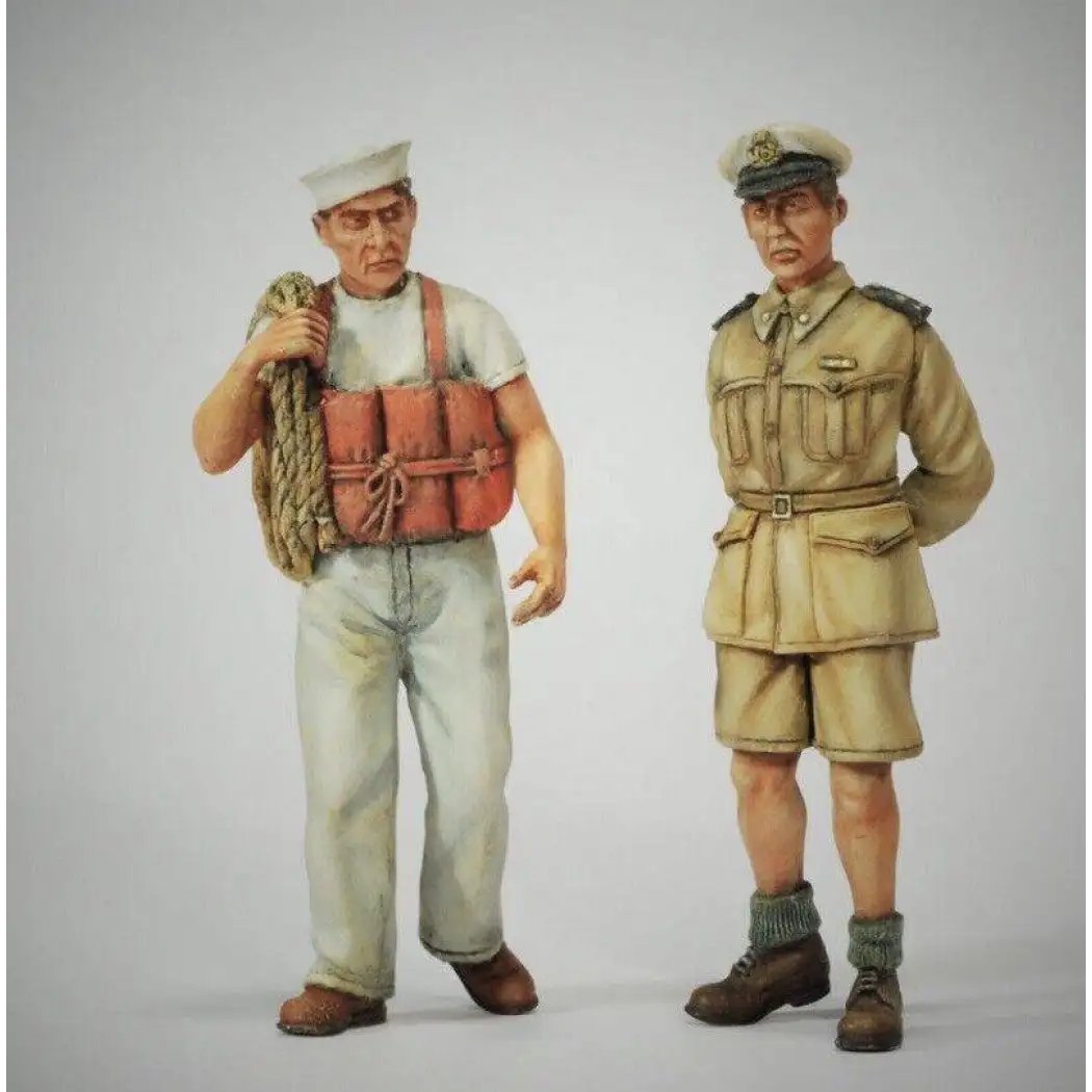 1/35 2pcs Resin Model Kit Italian Naval Officer and Sailor WW2 Unpainted