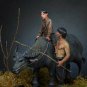 1/35 Resin Model Kit Vietnam War Vietnam Children & Buffalo Unpainted