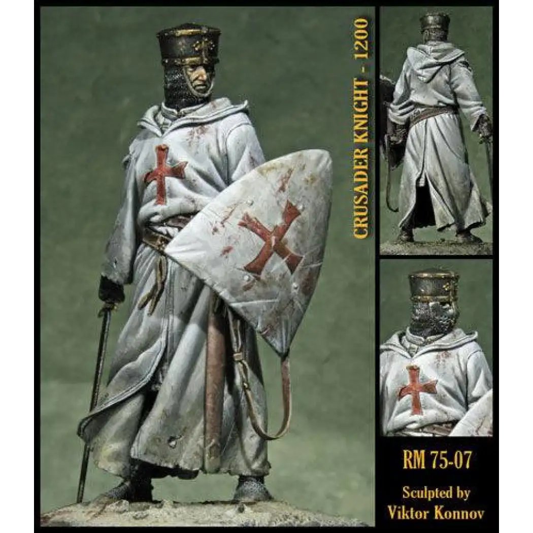 1/24 75mm Resin Model Kit Medieval Knight Crusader Unpainted