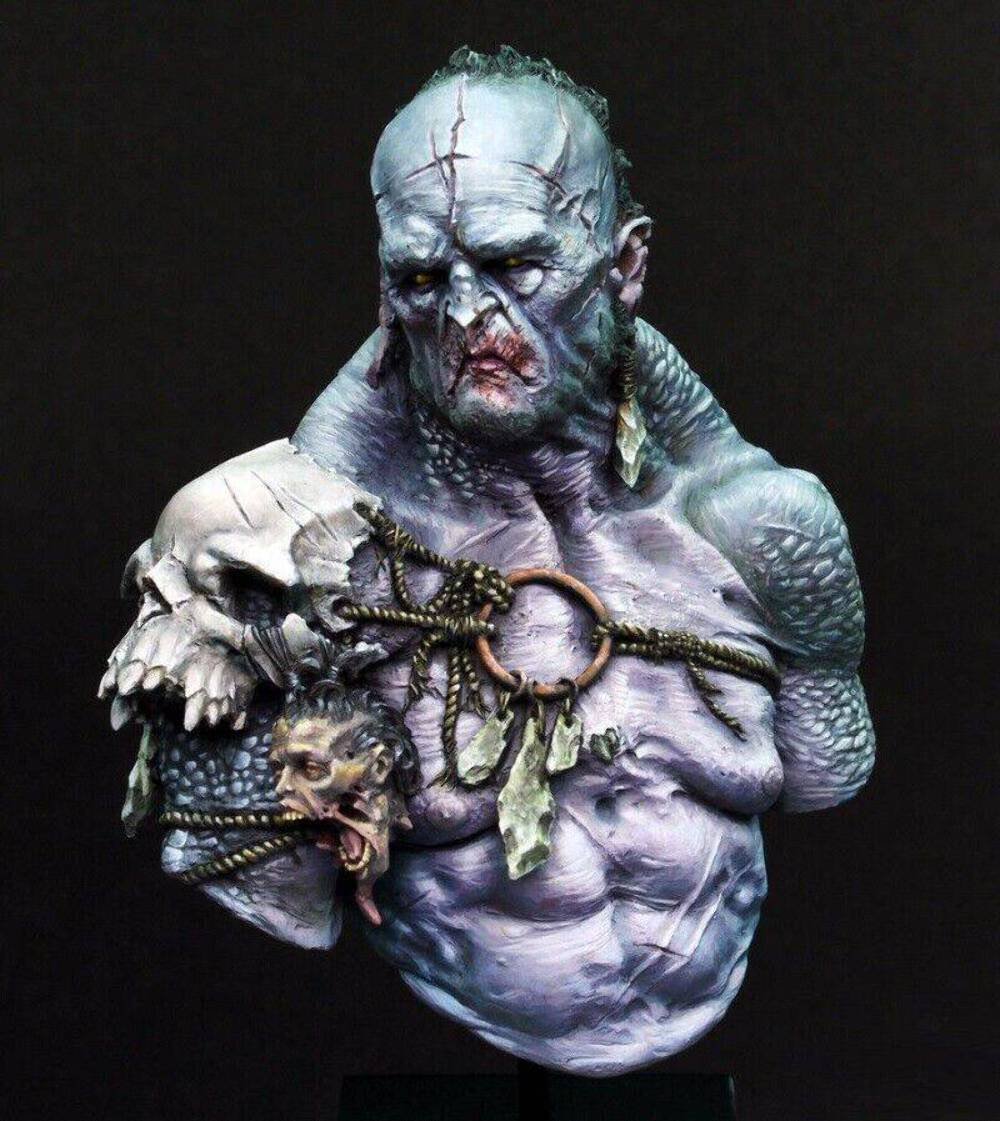 1/10 BUST Resin Model Kit Zombie Monster Fantasy Unpainted