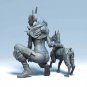 1/24 Resin Cyberpunk Model Kit Beautiful Girl and Dog Droid Unpainted