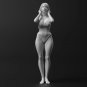 1/35 1/24 1/14 Resin Model Kit Modern Asian Beautiful Girl Summer Beach Unpainte