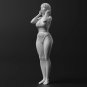1/35 1/24 1/14 Resin Model Kit Modern Asian Beautiful Girl Summer Beach Unpainte