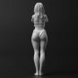 1/35 1/24 1/14 Resin Model Kit Modern Asian Beautiful Girl Summer Beach Unpainte
