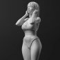 1/35 1/24 1/14 Resin Model Kit Modern Asian Beautiful Girl Summer Beach Unpainte