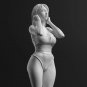 1/35 1/24 1/14 Resin Model Kit Modern Asian Beautiful Girl Summer Beach Unpainte
