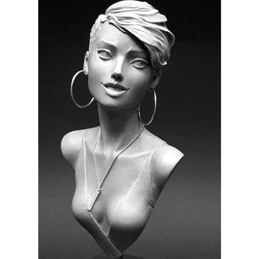 1/10 BUST Resin Model Kit Modern Beautiful Girl Woman Unpainted