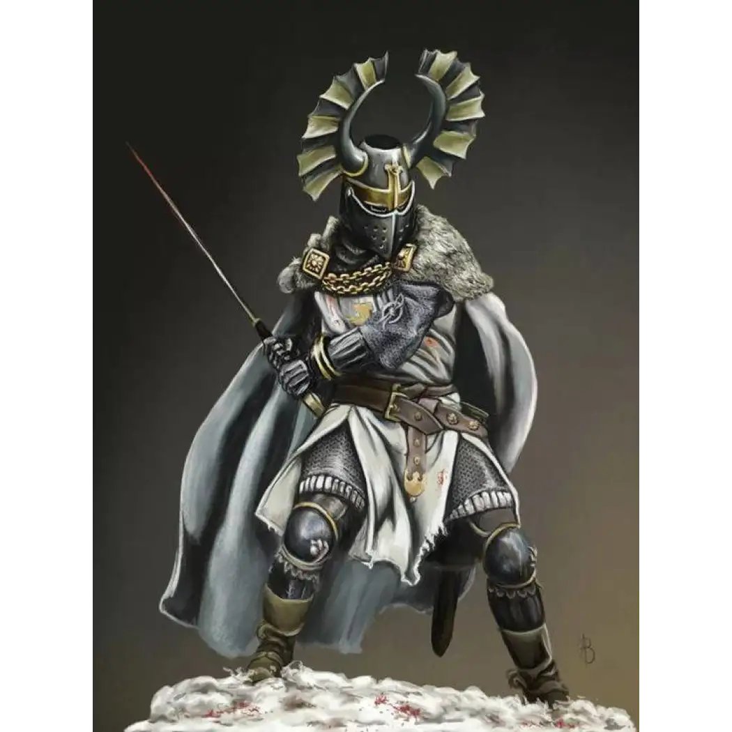 1/18 90mm Resin Model Kit Medieval Knight Templar Crusader Unpainted