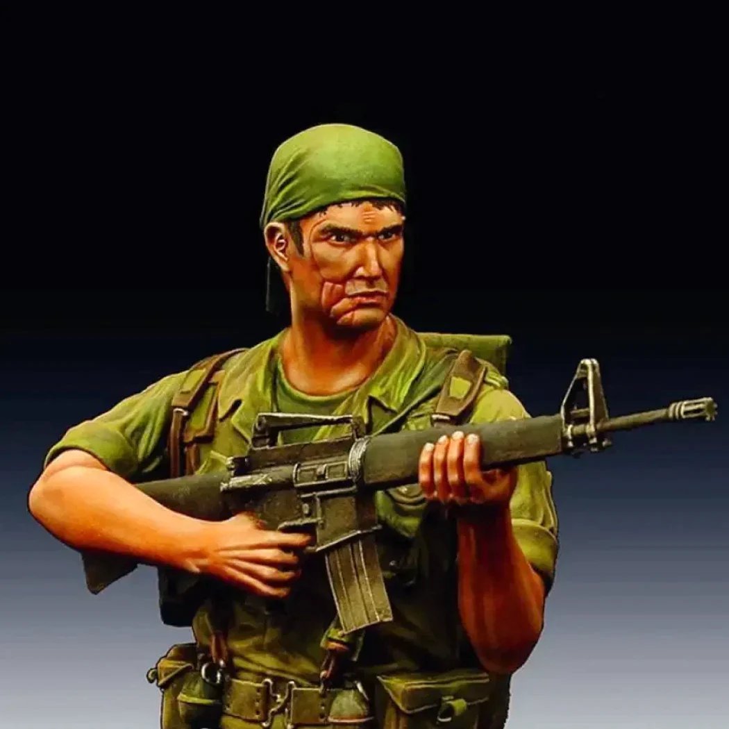 1/10 BUST Resin Model Kit US Sergeant Soldier Vietnam War Unpainted
