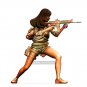 1/24 Resin Model Kit Beautiful Girl Woman Shooter Soldier Unpainted