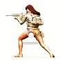 1/24 Resin Model Kit Beautiful Girl Woman Shooter Soldier Unpainted