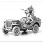 1/35 2pcs Resin Model Kit US Jeep Driver & Machine Gunner (no car) WW2 Unpainted