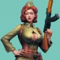 1/28 - 1/20 Resin Model Kit Modern Asian Beautiful Girl Soldier Pin Up Unpainted