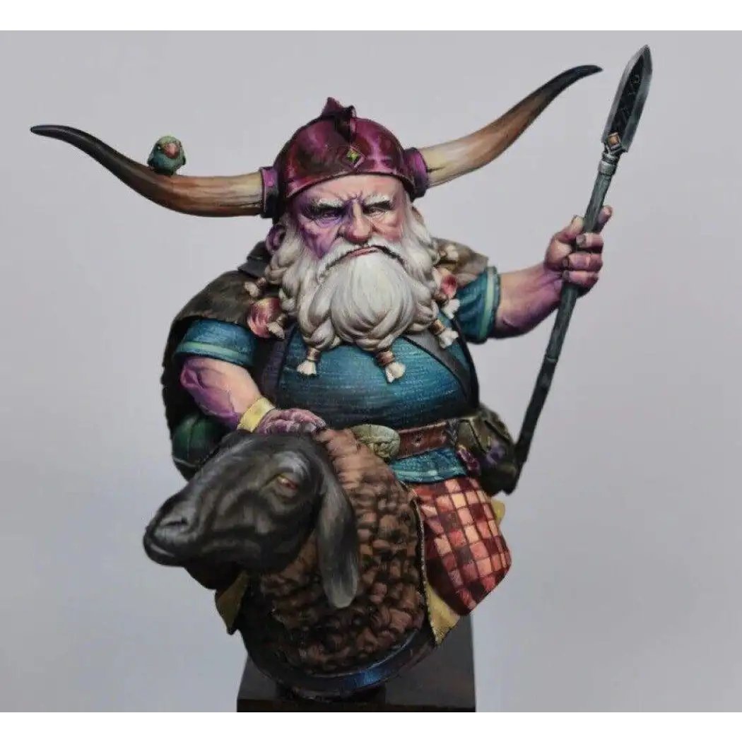 1/12 BUST 110mm Resin Model Kit Dwarf Gnome Rider Fairy Tales Unpainted