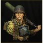 1/10 BUST Resin Model Kit US Army Machine Gunner WW2 Normandy Unpainted