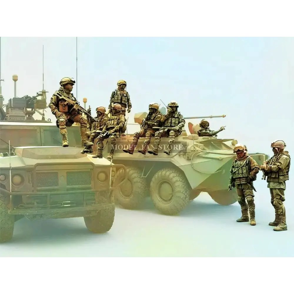 1/35 9pcs Resin Model Kit Modern Russian Soldiers Special Forces Unpainted