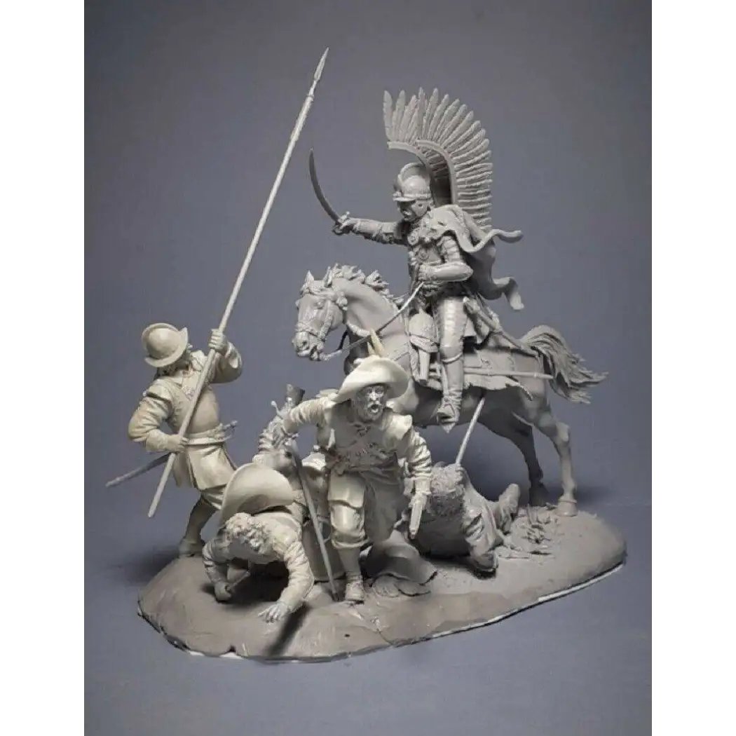 1/32 54mm Resin Model Kit Napoleonic Wars Polish Hussar & Pikemen Unpainted