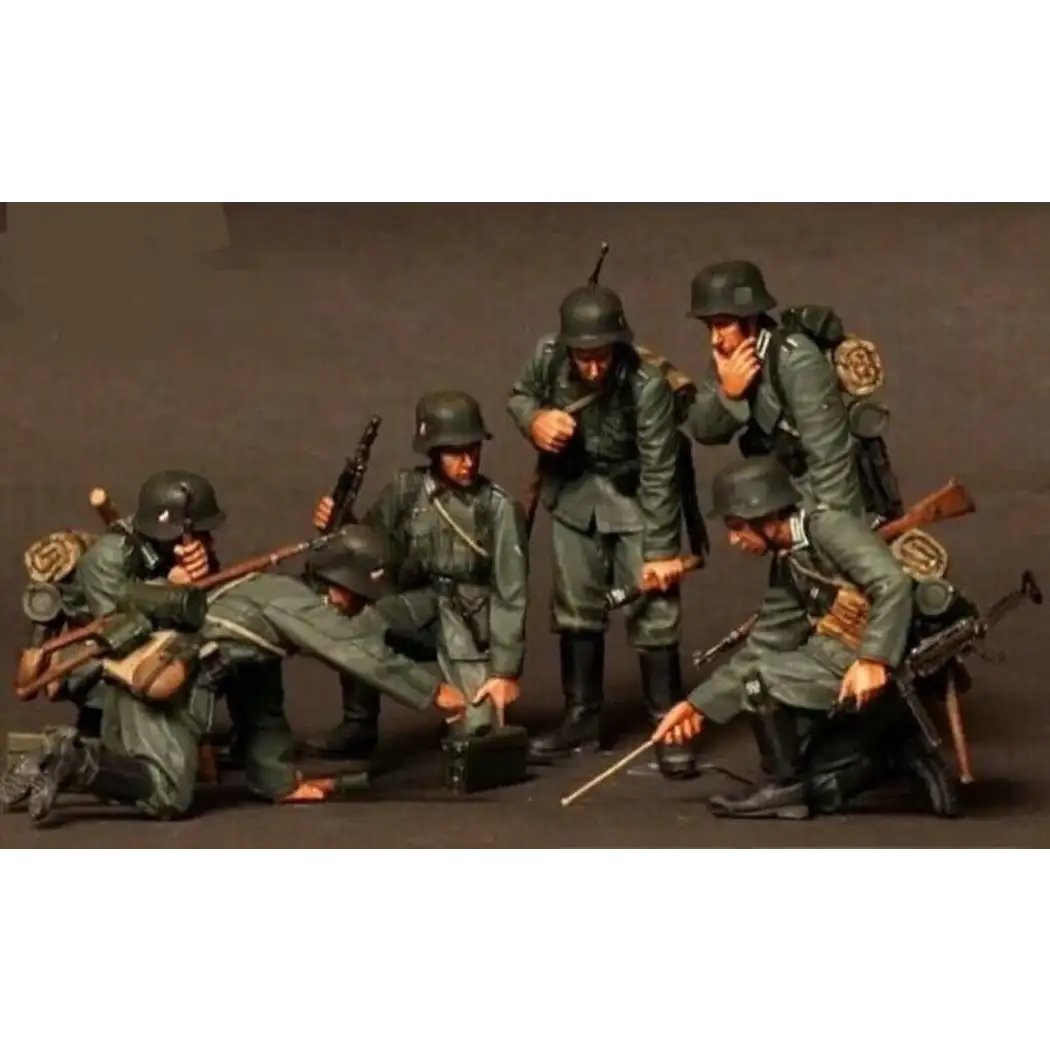 1/35 6pcs Resin Model Kit German Soldiers Infantry WW2 Unpainted