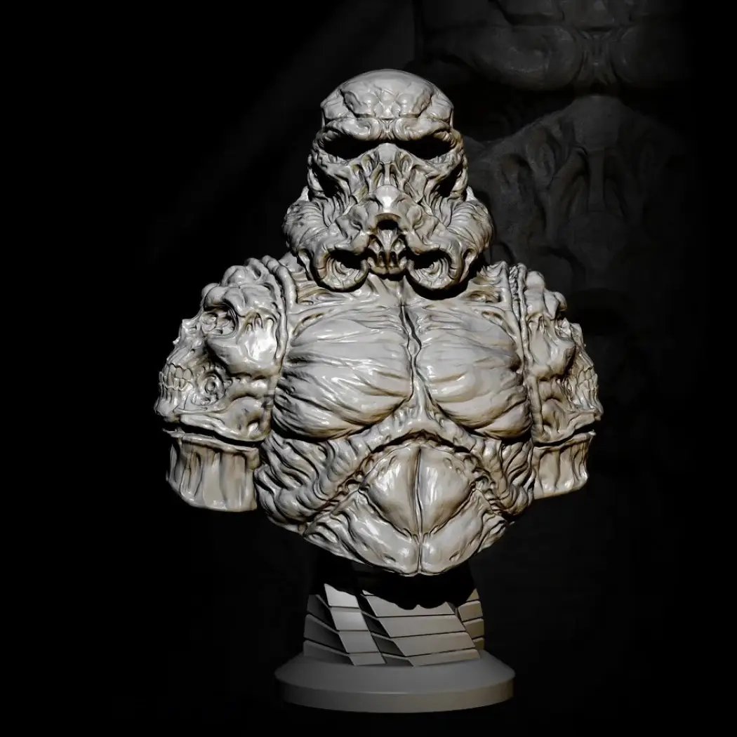 1/10 BUST 95mm Resin Model Kit Undead Stormtrooper Unpainted