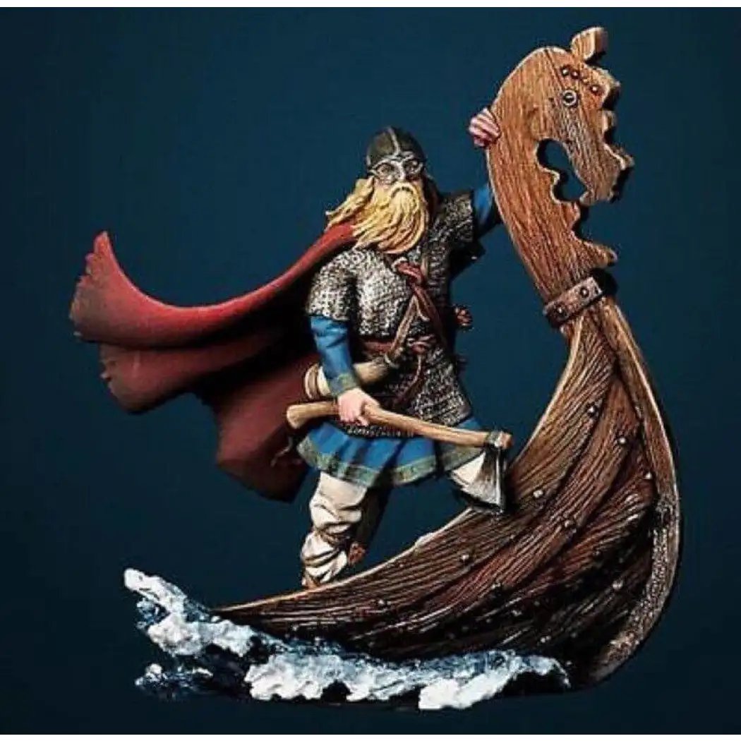1/32 54mm Resin Model Kit Viking in the Boat Warrior Unpainted