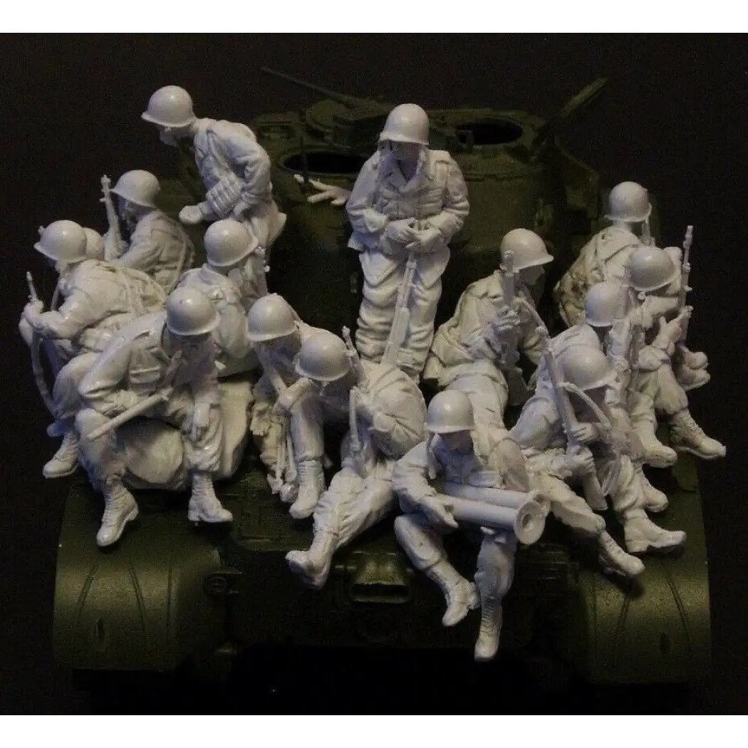 1/35 15pcs Resin Model Kit US Army Soldiers Normandy WW2 Unpainted