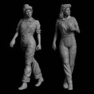 1/35 2pcs Resin Model Kit US Army Pilots Beautiful Girl WW2 Unpainted