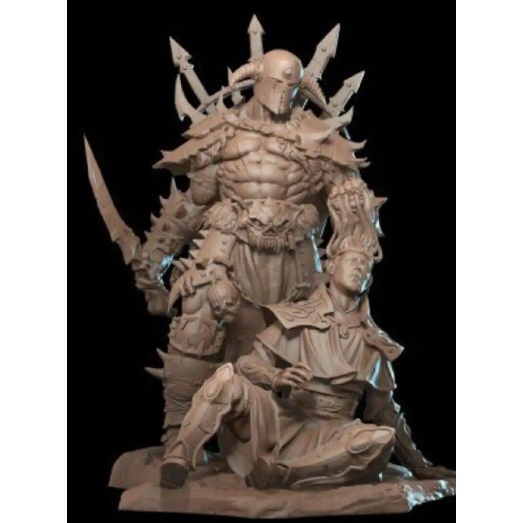 1/24 100mm Resin Model Kit Warrior Barbarian Devil Unpainted
