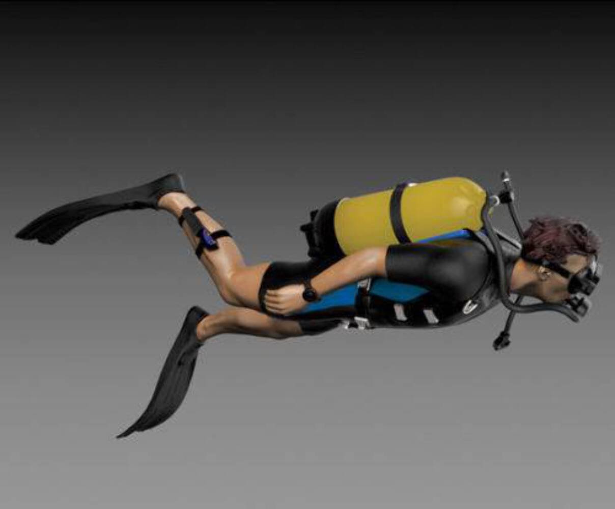 1/35 Resin Model Kit Recreational Scuba Diver WW2 Pin Up Unpainted