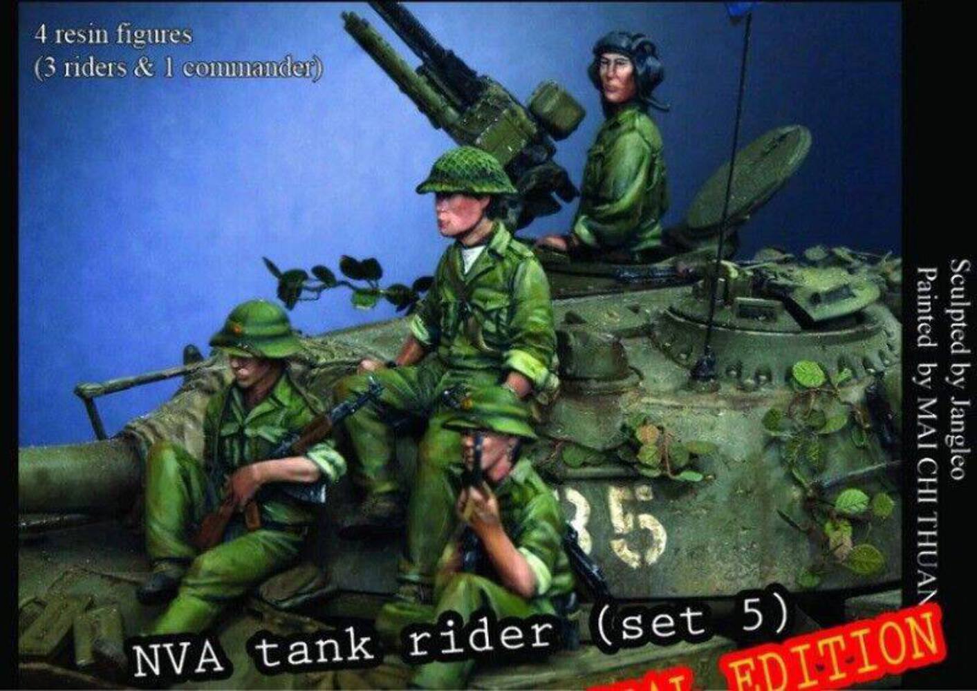 1/35 4pcs Resin Model Kit Vietnam War Soldiers no tank Unpainted
