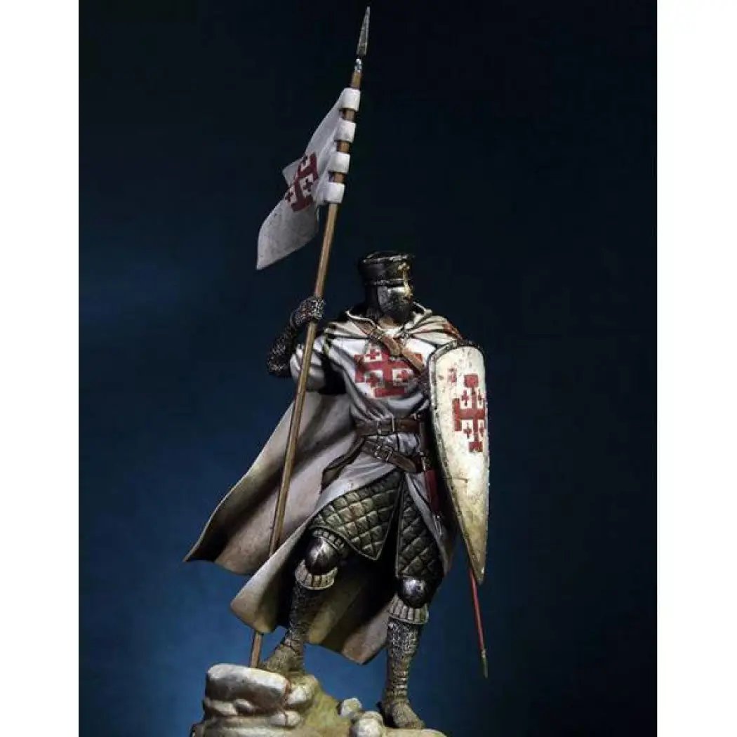 1/20 90mm Resin Model Kit Templar Medieval Knight Crusader Unpainted