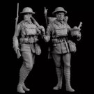 1/35 2pcs Resin Model Kit British Soldiers Infantry WW1 Unpainted