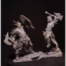 1/24 2pcs Resin Model Kit Barbarians Warriors Battle Miniature Unpainted