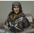 1/10 BUST Resin Model Kit Soviet Soldier Pilot WW2 Unpainted