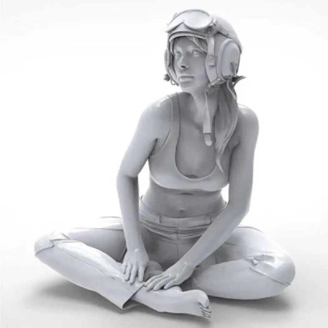 1/35 Resin Model Kit Modern Beautiful Girl Unpainted
